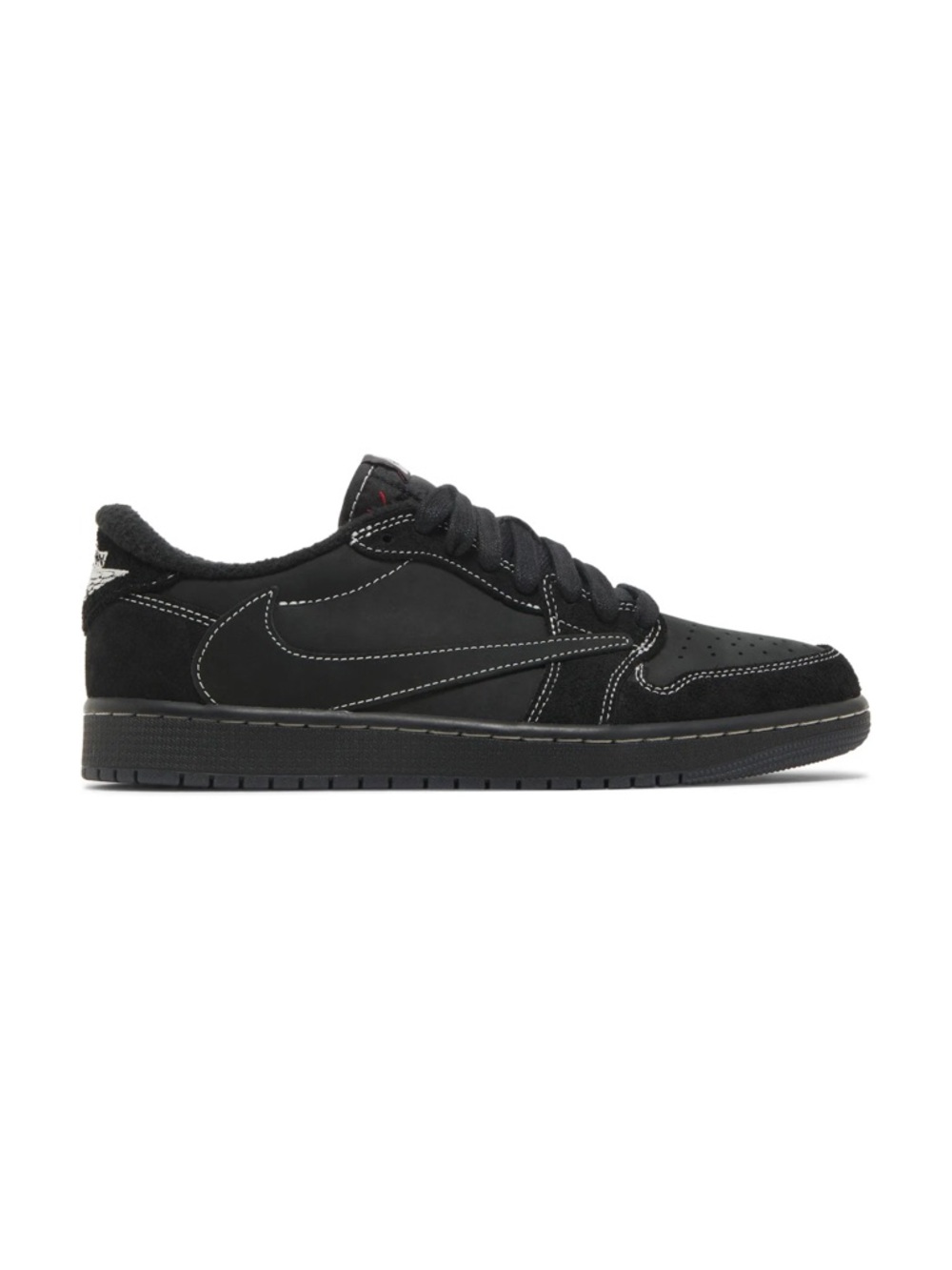 Nike Men's Black Low-Top Sneakers with White Stitching